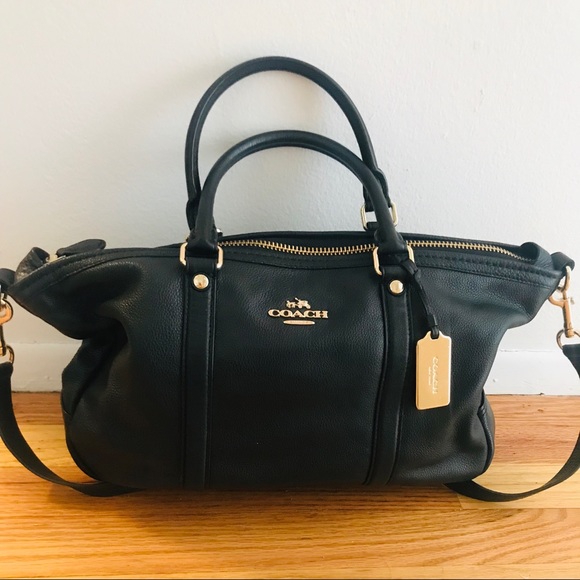 Coach Handbags - Coach Black Leather Carryall🖤